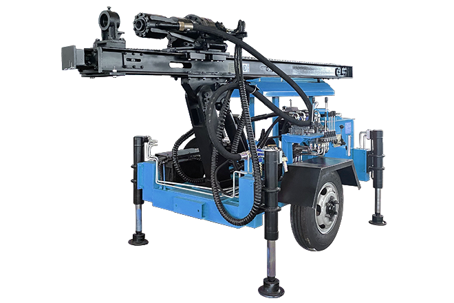 Tralier type water well drilling rig